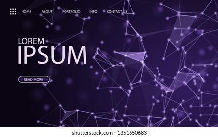 Abstract halftone technology graphic for banner, site, lending and social network covers. Vector illustration