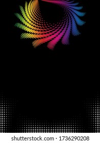 Abstract Halftone template, vector art illustration