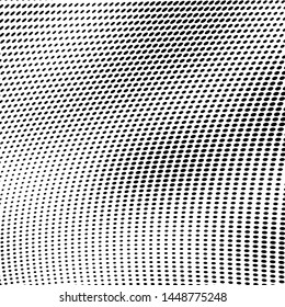 Abstract halftone texture of black dots on white background