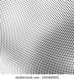 Abstract halftone texture of black dots on white background
