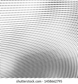 Abstract halftone texture of black dots on white background