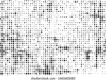 Abstract halftone texture. Black dots on white background. Vintage comic print template