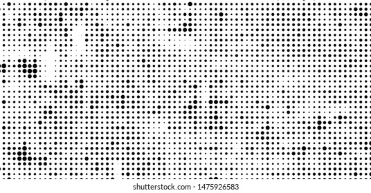Abstract halftone texture. Black dots on white background. Vintage comic print template