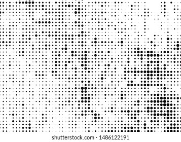 Abstract halftone texture. Black dots on white background. Vintage comic print template