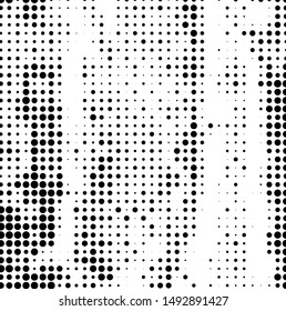 Abstract halftone texture. Black dots on white background. Vintage comic print template