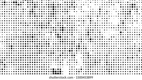 Abstract halftone texture. Black dots on white background. Vintage comic print template