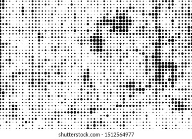 Abstract halftone texture. Black dots on white background. Vintage comic print template