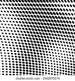 Abstract halftone texture of black dots on white background