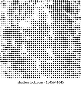 Abstract halftone texture. Black dots on white background. Vintage comic print template