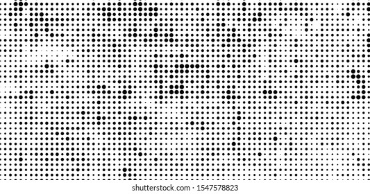 Abstract halftone texture. Black dots on white background. Vintage comic print template