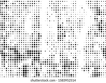 Abstract halftone texture. Black dots on white background. Vintage comic print template
