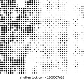 Abstract halftone texture. Black dots on white background. Vintage comic print template