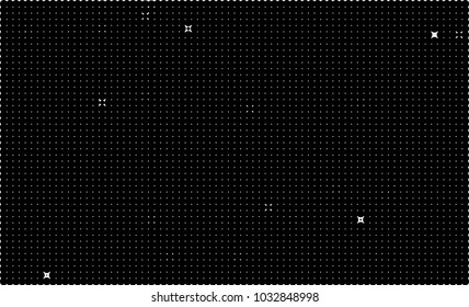 An abstract halftone texture. Black and white pattern of dots on a white background. Texture for printing on business cards, badges, posters, labels