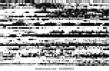 An abstract halftone texture. Black and white pattern of dots on a white background. Texture for printing on business cards, badges, posters, labels