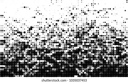 An abstract halftone texture. Black and white pattern of dots on a white background. Texture for printing on business cards, badges, posters, labels