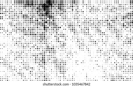 An abstract halftone texture. Black and white pattern of dots on a white background. Texture for printing on business cards, badges, posters, labels