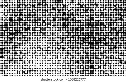 An abstract halftone texture. Black and white pattern of dots on a white background. Texture for printing on business cards, badges, posters, labels