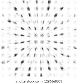 An abstract halftone texture. Black and white pattern of dots on a white background.