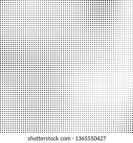 Abstract halftone texture. Black and white vector pattern of dots. Chaotic background monochrome