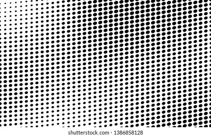 Abstract halftone texture. Black and white vector pattern