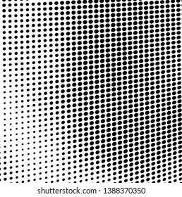 Abstract halftone texture. Black and white vector pattern