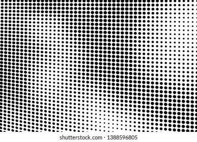 Abstract halftone texture. Black and white vector pattern