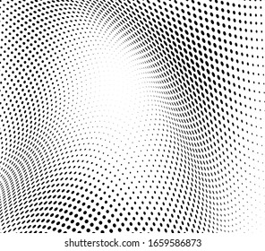 Textura abstracta de medio tono. Fondo caótico negro y blanco de puntos