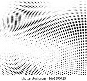 Abstract half-tone texture. Black and white chaotic background of dots