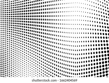 Texture abstraite demi-teinte. Arrière-plan noir et blanc chaotique, points