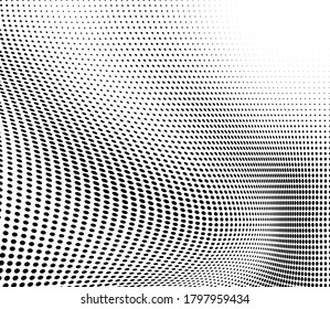 Abstract half-tone texture. Black and white chaotic background of dots