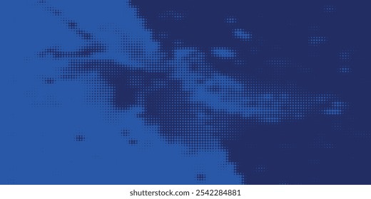 Fondo azul abstracto de la textura del semitono en estilo geométrico