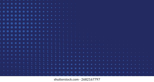 abstrakte Halbtontextur blauer Hintergrund im geometrischen Stil mit Technologie digitalen Hintergrund. Punkte Pop-Art-Comics mit sommerlichem Hintergrund.