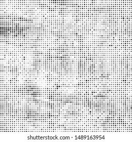 Abstract halftone texture. Chaotic background of black dots on white