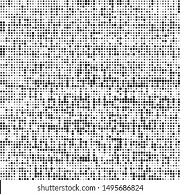 Abstract halftone texture. Chaotic background of black dots on white