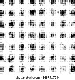 Abstract halftone texture. Chaotic background of black dots on white