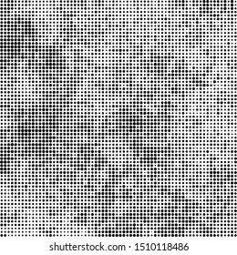 Abstract halftone texture. Chaotic background of black dots on white