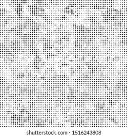 Abstract halftone texture. Chaotic background of black dots on white