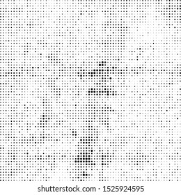 Abstract halftone texture. Chaotic background of black dots on white