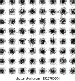 Abstract halftone texture. Chaotic background of black dots on white
