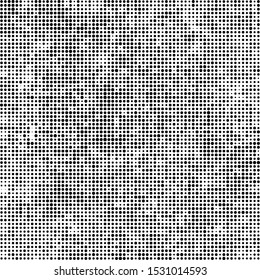 Abstract halftone texture. Chaotic background of black dots on white