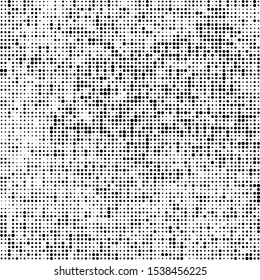 Abstract halftone texture. Chaotic background of black dots on white