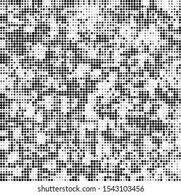 Abstract halftone texture. Chaotic background of black dots on white