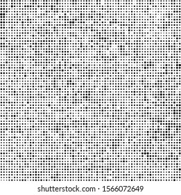 Abstract halftone texture. Chaotic background of black dots on white