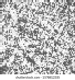 Abstract halftone texture. Chaotic background of black dots on white