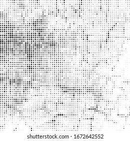 Abstract halftone texture. Chaotic background of black dots on white