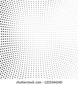 Abstract halftone texture. Chaotic pattern of black dots on white background. Futuristic grunge surface