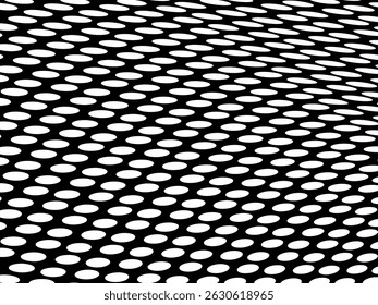 Abstract halftone texture. Chaotic pattern of black dots on a white background. Futuristic grunge surface. White and black background.