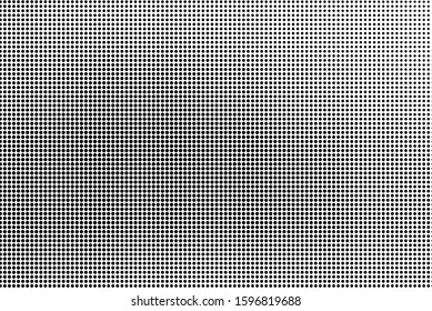 Abstract halftone texture. Chaotic wave pattern of dots. Ink drops on white background