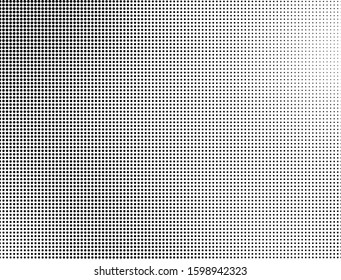 Abstract halftone texture. Chaotic wave pattern of dots. Ink drops on white background