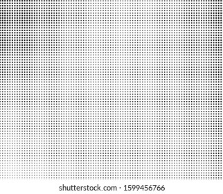 Abstract halftone texture. Chaotic wave pattern of dots. Ink drops on white background